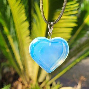 Opalite Gemstone Heart Pendant